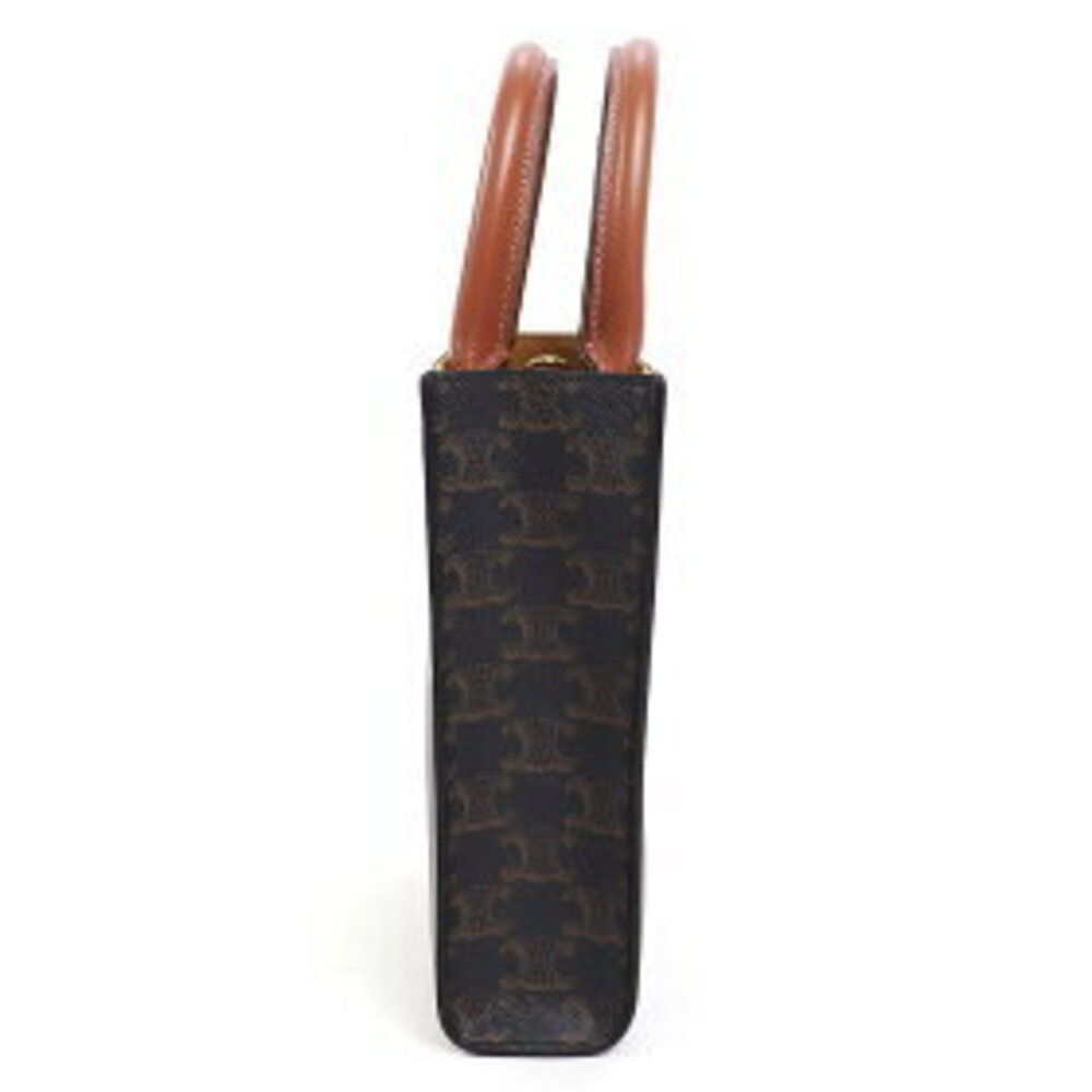 Celine Vertical Cabas Canvas Tan Triomphe Shoulder Top Handle Pochette - Picture 5 of 7